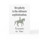 Simplicity Quote With Dressage Horse cards
