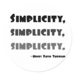 Simplicity Round Stickers