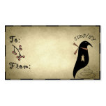 Simplify Prim Crow 1 - Holiday Gift Tag Business Card