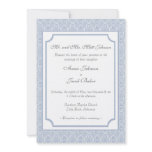 Simply Classic Damask Wedding Invite invitations