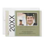 Simply Classic Graduation: Olive Greens invitations