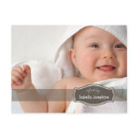 Simply Elegant (chocolate) Baby Birth Announcement