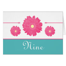 Simply Elegant Gerbera Daisies Table Card