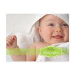Simply Elegant (lime) Baby Birth Announcement postcards
