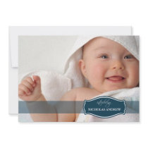 Simply Elegant (midnight) Baby Birth Announcement