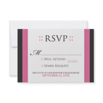 Simply Elegant RSVP Card (fuchsia/black)