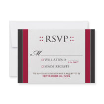 Simply Elegant RSVP Card (red/black)