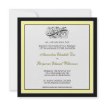 Simply Elegant Wedding Invitation (black/canary)