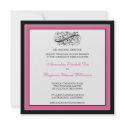 Simply Elegant Wedding Invitation (black/fuschia)