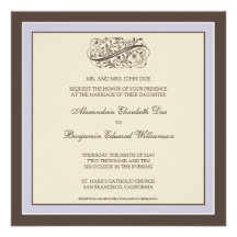 Simply Elegant Wedding Invitation (lilac)