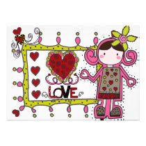 Simply Love Birthday Invitation invitations