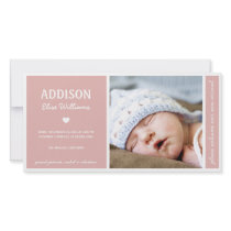 SIMPLY PURE | BABY GIRL BIRTH ANNOUNCEMENT