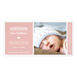 SIMPLY PURE | BABY GIRL BIRTH ANNOUNCEMENT PHOTO CARDS