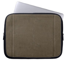 Simulated Brown Leather Laptop Sleeve