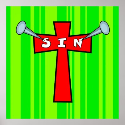 Sin and Cross Print by prawny