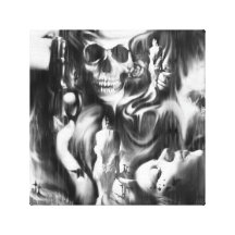 Sin and Smoke mixed media canvas artwork. Stretched Canvas Prints