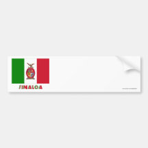 Sinaloa Unofficial Flag Bumper Stickers