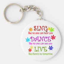 Sing Dance Live Keychain