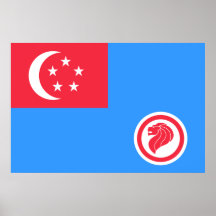 Singapore Air Force Service, Singapore flag Posters