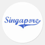 Singapore City Classic Round Sticker