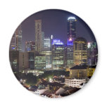 Singapore cityscape at night refrigerator magnet