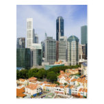 Singapore cityscape postcard