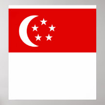 Singapore High quality Flag Posters
