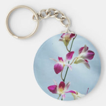 Singapore orchid flowers key chain