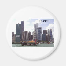 Singapore Port (by St.K) Fridge Magnets