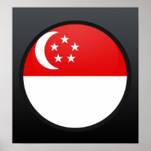 Singapore quality Flag Circle Print