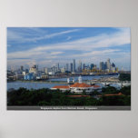 Singapore skyline from Sentosa Island, Singapore Print