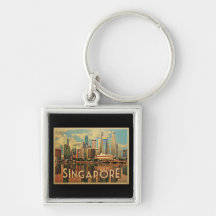 Singapore Skyline Key Chains