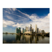 Singapore skyline postcards