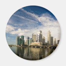 Singapore skyline refrigerator magnet