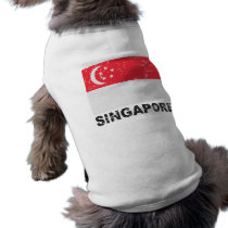 Singapore Vintage Flag Pet Clothing