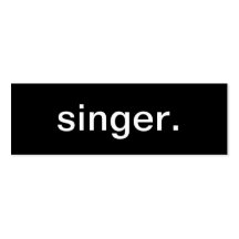Singer Business Card