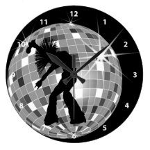 Singer & Dancer Silhouette On Disco Ball