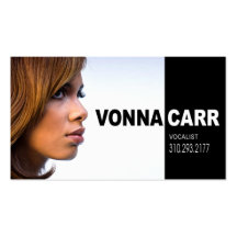 Singer Headshot for Vocalist Musician Business Card Templates