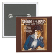 Singin' The Blues Vintage Song Sheet Pins