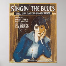 Singin' The Blues Vintage Songbook Cover Posters