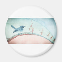 Singing Bird Refrigerator Magnets