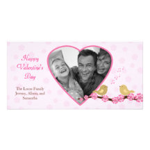 Singing Birds Valentine's Day Photo Card