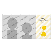 Singing Cat. Customized Photo Card
