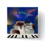 Singing Cats Button