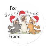 Singing Christmas Cats stickers