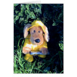 Singing in the rain greeting card
