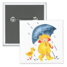 "Singing in the Rain"-Ducks and Bear Pins