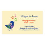 Singing Instructor Business Card
