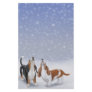 Singing Snow Bassets Stationery