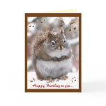 Singing Squirrel Birthday Greeting Cards